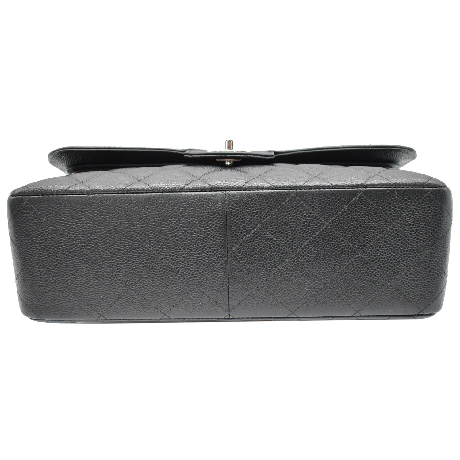 CHANEL Jumbo Double Flap Caviar Leather Shoulder Bag Black- Hot Deals