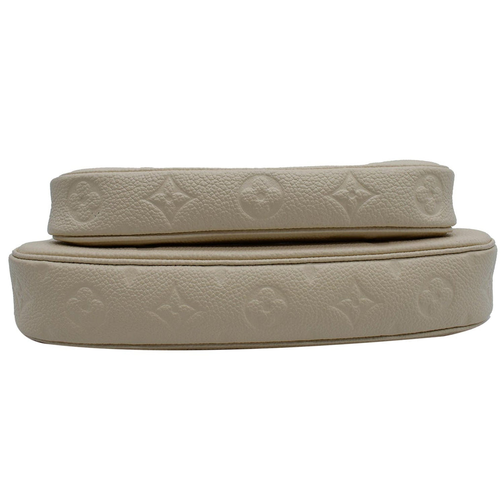 LOUIS VUITTON Multi Pochette Accessoires Monogram Empreinte Shoulder Bag Cream