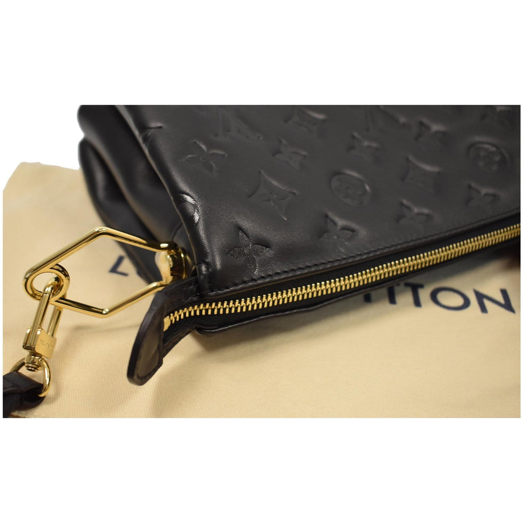 LOUIS VUITTON Coussin PM Monogram Embossed Shoulder Bag Black