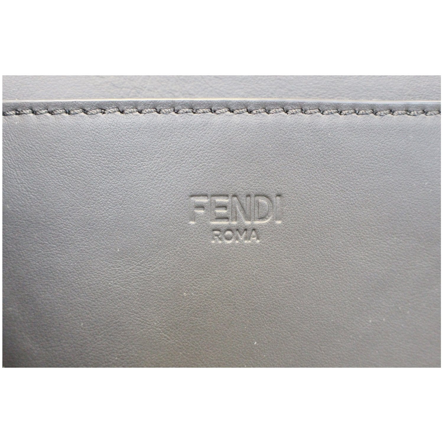 FENDI Black Leather Weekender Satchel Shoulder Bag