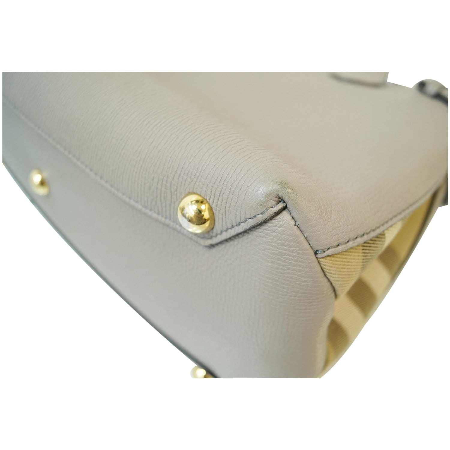 BURBERRY House Check Medium Banner Tote Bag Taupe