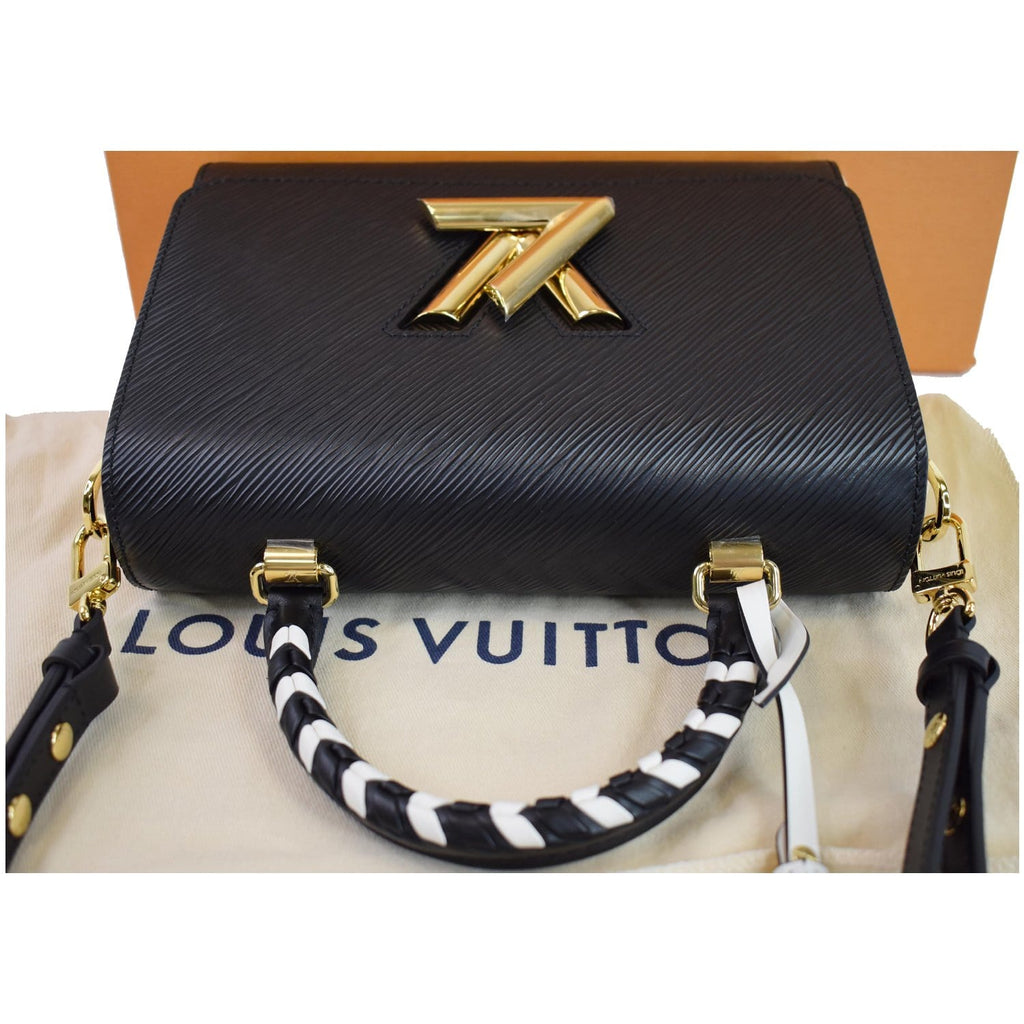 LOUIS VUITTON LV Crafty Twist MM Grained Epi Shoulder Bag Black