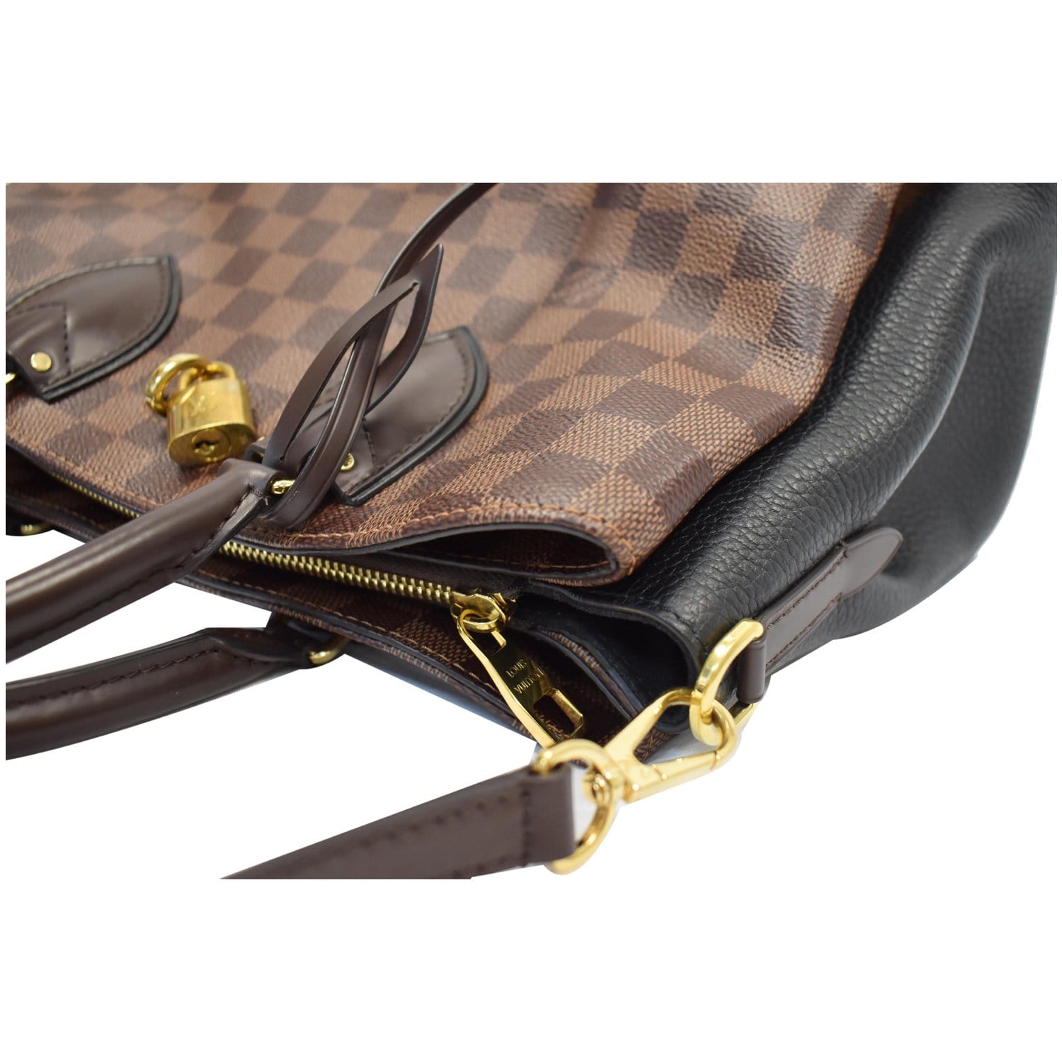LOUIS VUITTON Normandy Damier Ebene Shoulder Bag Brown