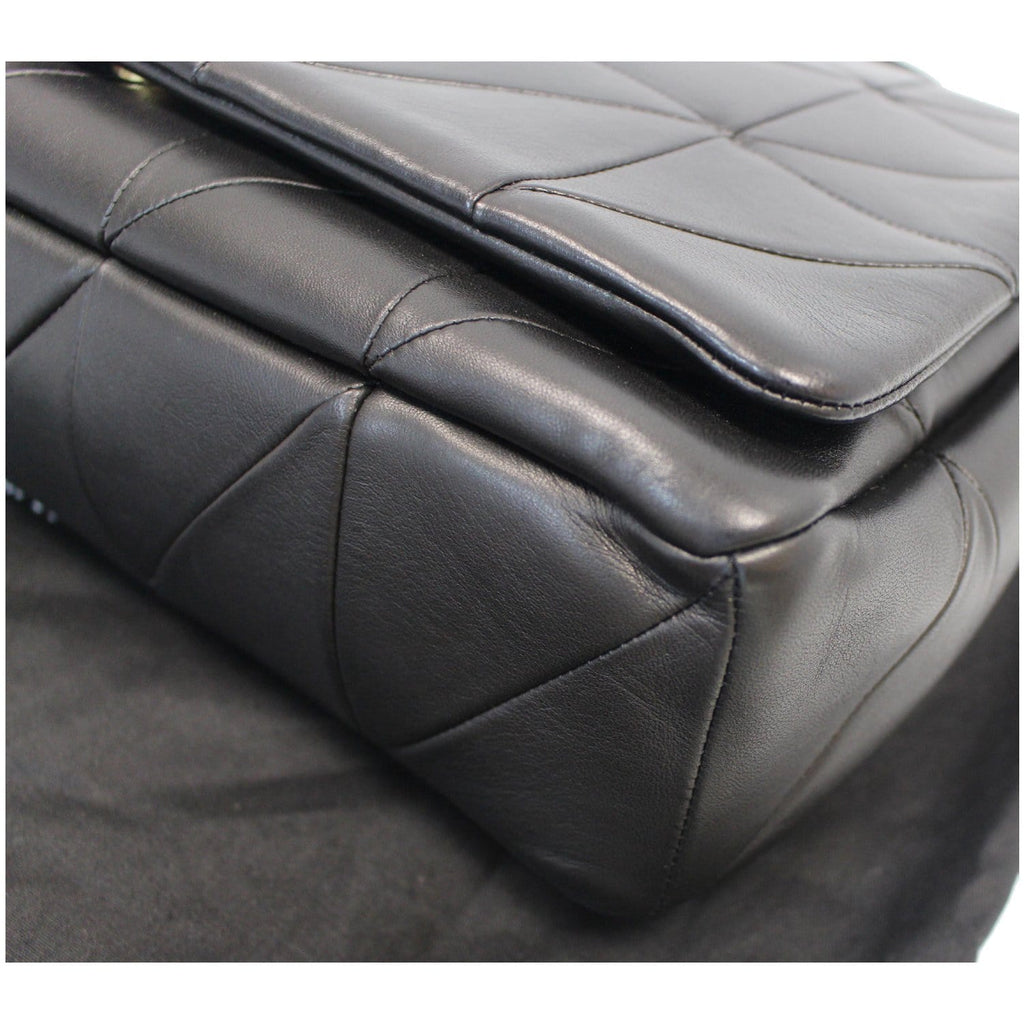 YVES SAINT LAURENT Jamie Giant Lambskin Leather Shoulder Bag Black