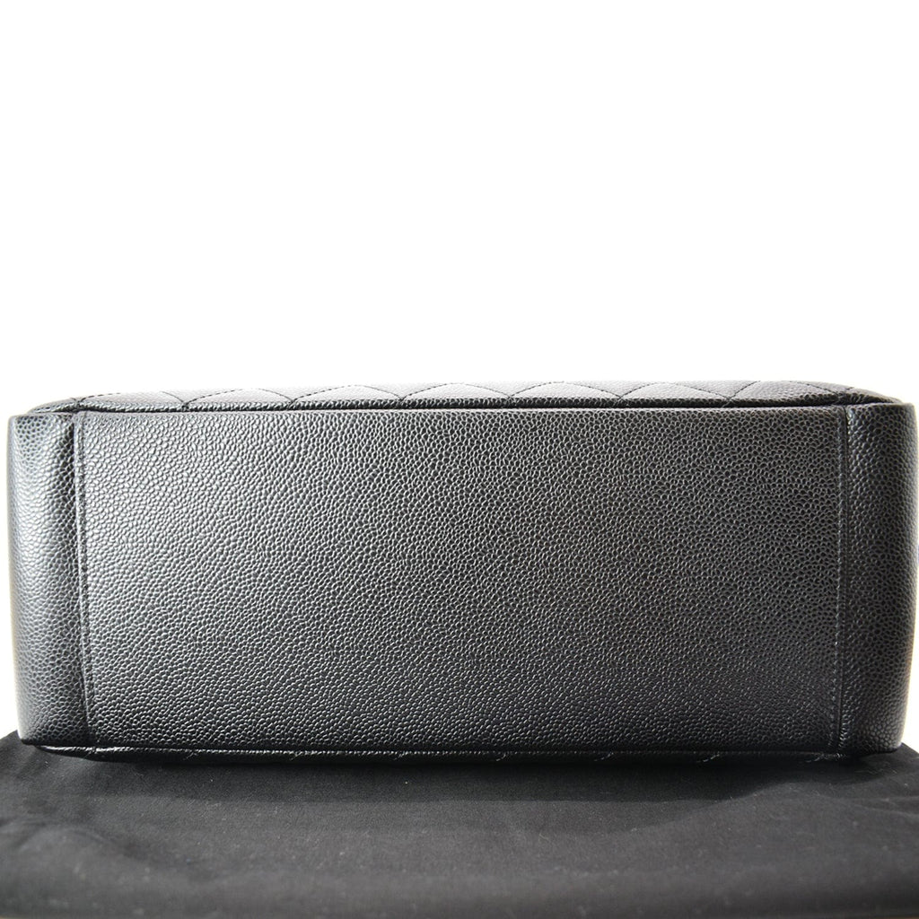 CHANEL Grand Shopping GST Caviar Leather Tote Bag Black
