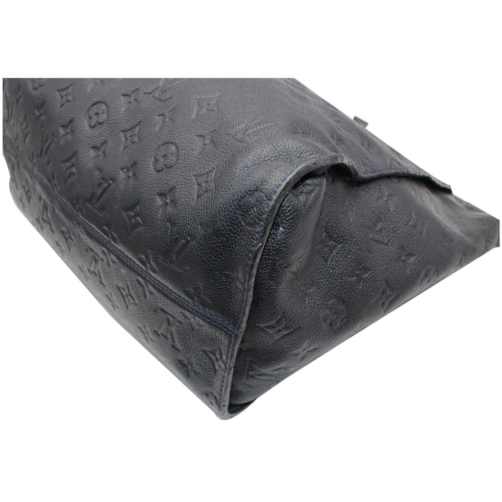 LOUIS VUITTON Lumineuse PM Monogram Empreinte Leather Shoulder Bag Black
