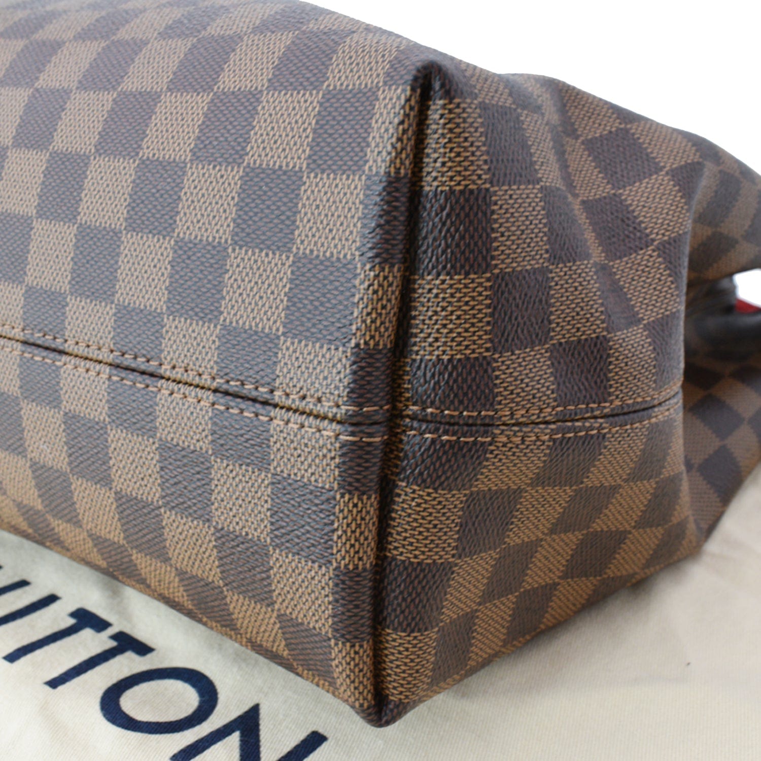 LOUIS VUITTON Graceful MM Damier Ebene Shoulder Bag Brown