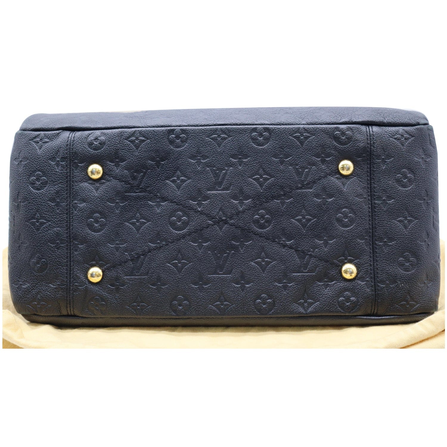 LOUIS VUITTON Artsy MM Empreinte Leather Shoulder Bag Black