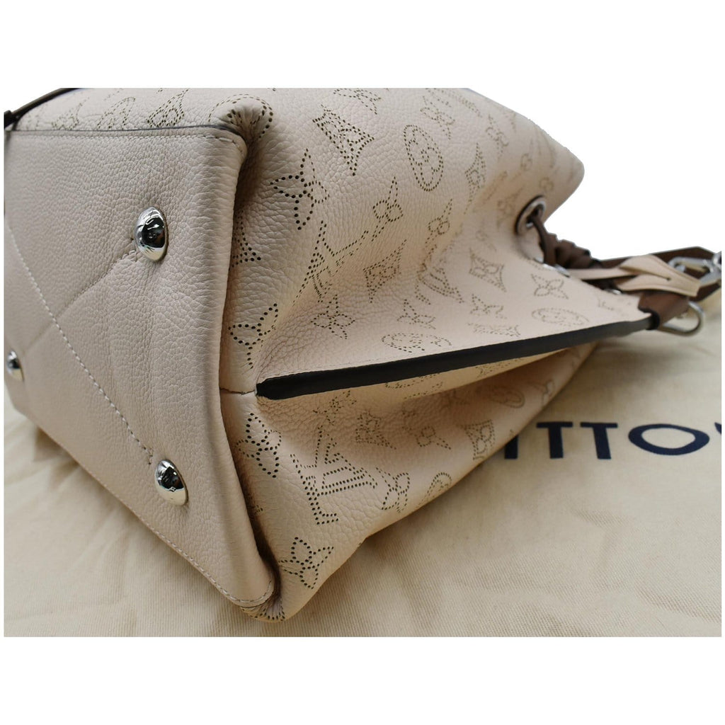 LOUIS VUITTON Muria Mahina Perforated Leather Shoulder Bag Cream