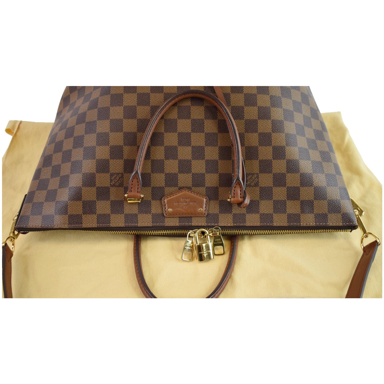 LOUIS VUITTON Belmont Damier Ebene Shoulder Bag Brown