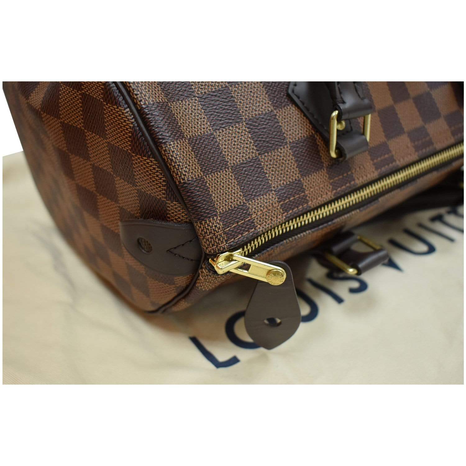 LOUIS VUITTON Speedy 30 Damier Ebene Shoulder Bag Brown