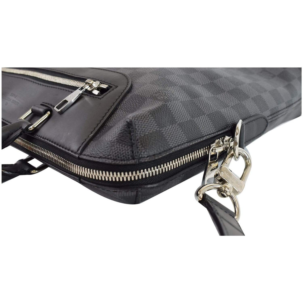 LOUIS VUITTON Porte-Documents Jour Graphite Briefcase Shoulder Bag Black