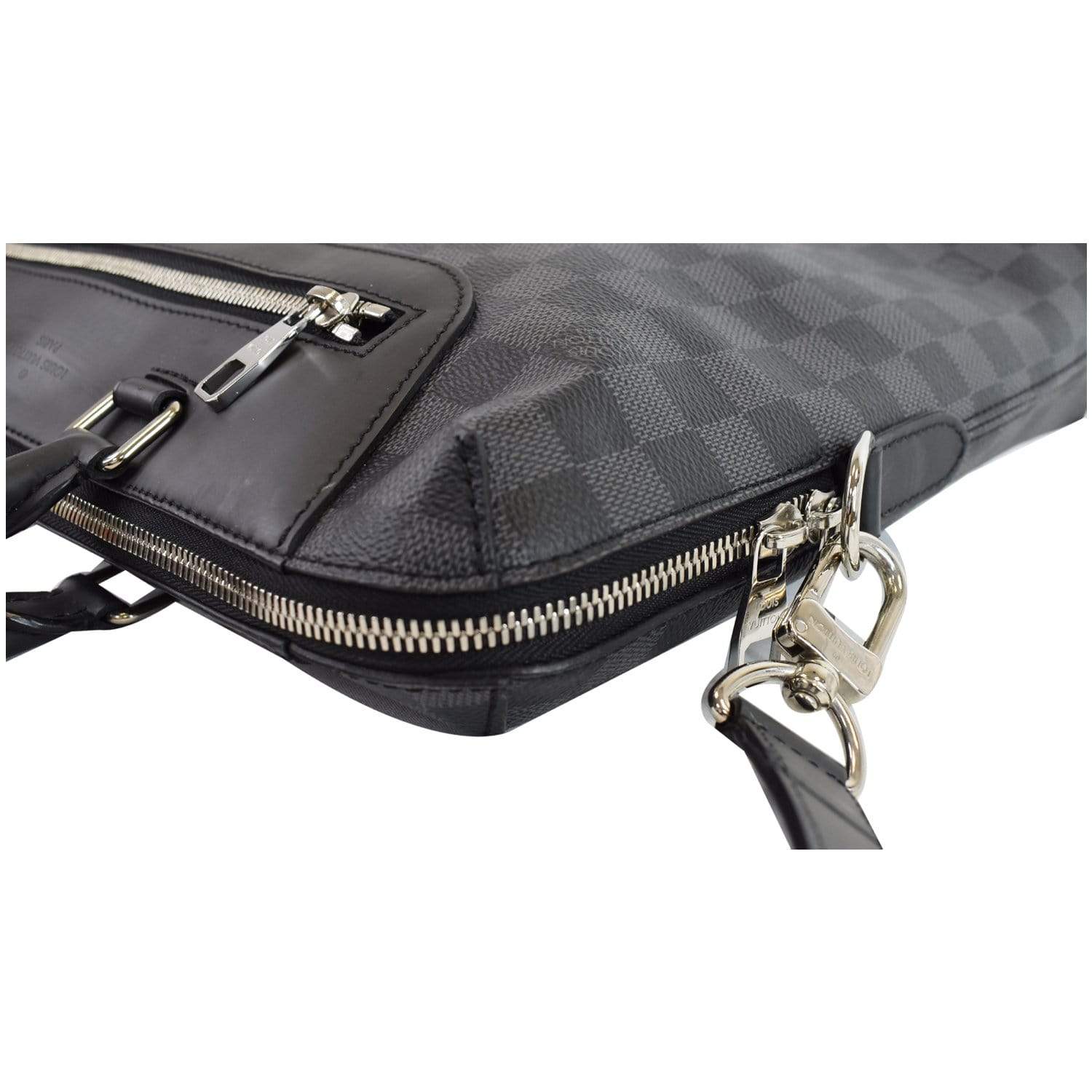 LOUIS VUITTON Porte-Documents Jour Graphite Briefcase Shoulder Bag Black