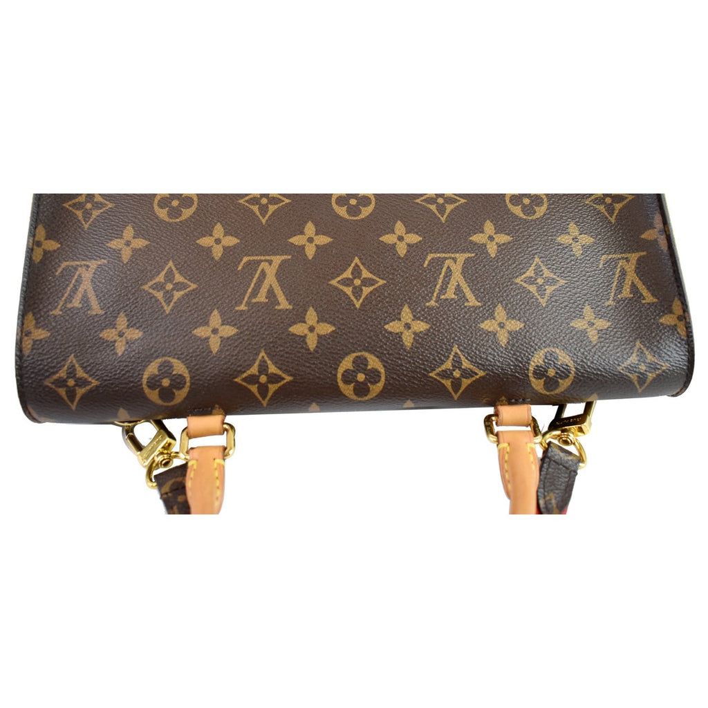 LOUIS VUITTON Marignan Monogram Canvas Messenger Shoulder Bag Coquelicot