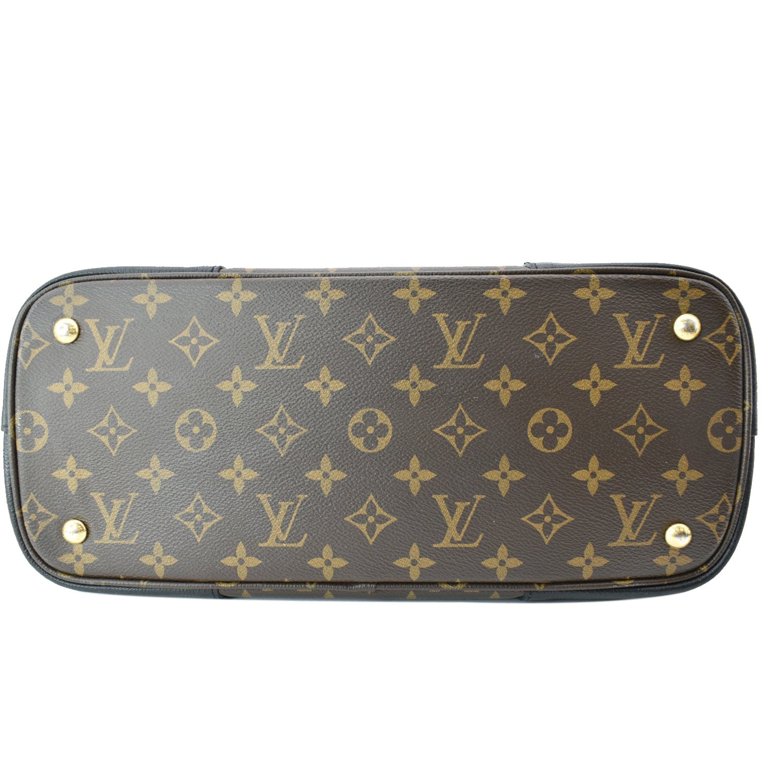LOUIS VUITTON Flandrin Monogram Canvas Tote Shoulder Bag Brown