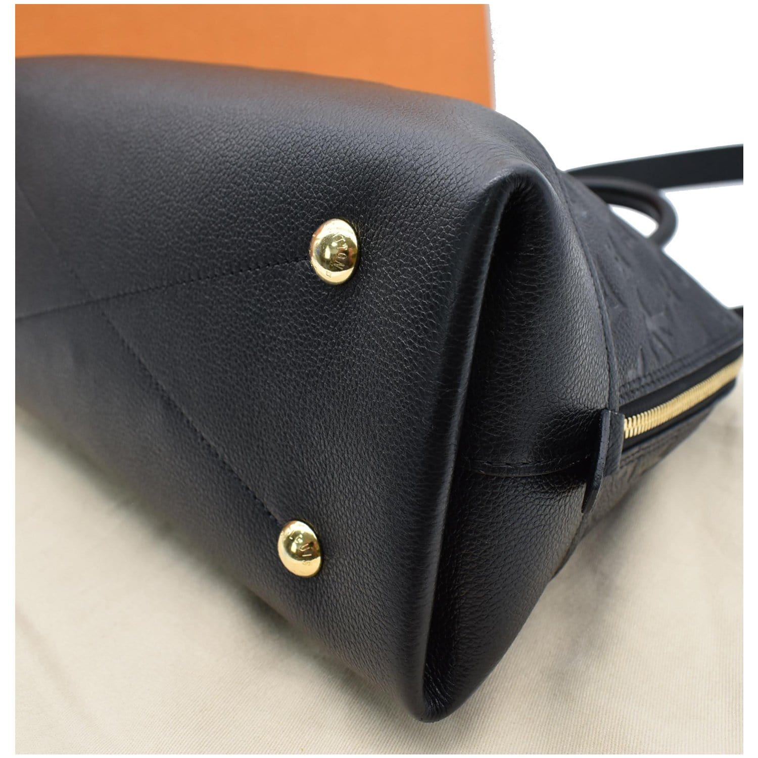 LOUIS VUITTON Neo Alma PM Monogram Empreinte Satchel Shoulder Bag Black