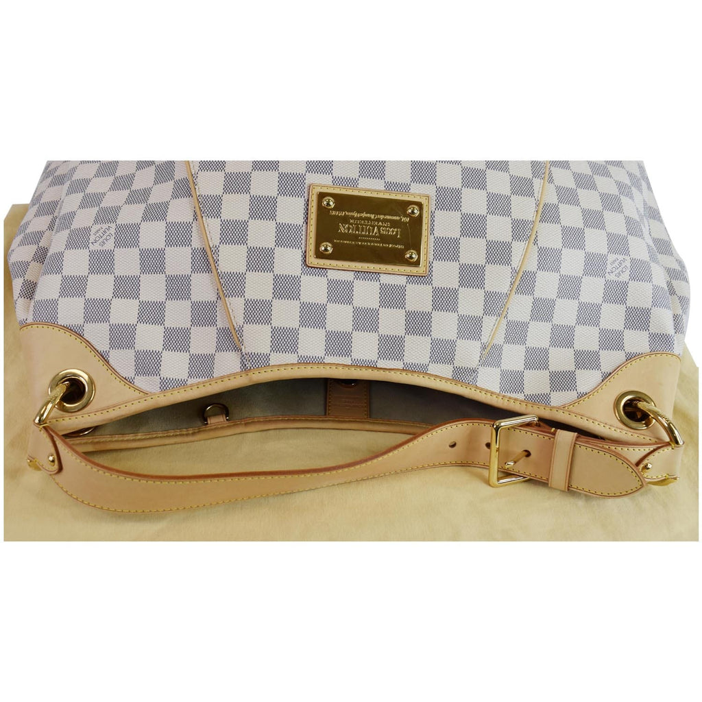 LOUIS VUITTON Galliera GM Damier Azur Shoulder Bag White