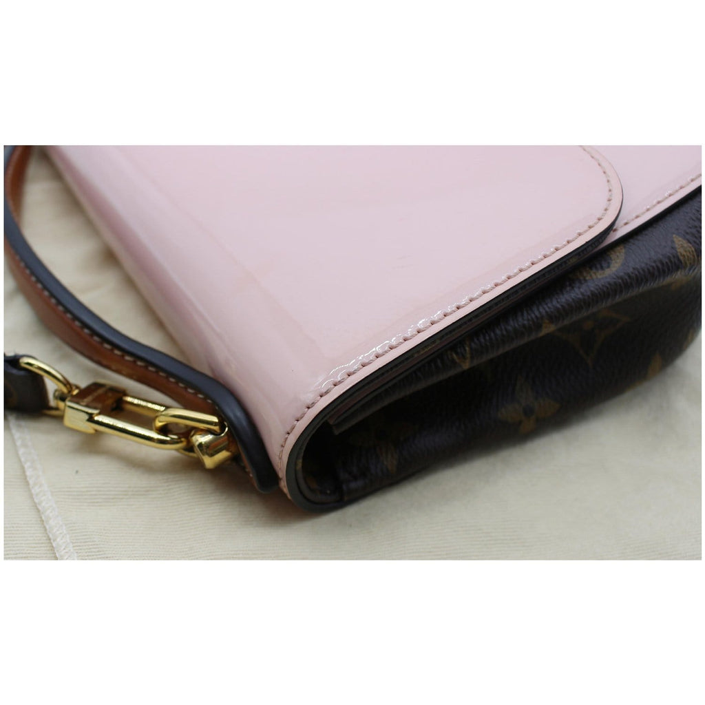 LOUIS VUITTON Cherrywood BB Patent Leather Shoulder Bag Rose Ballerine