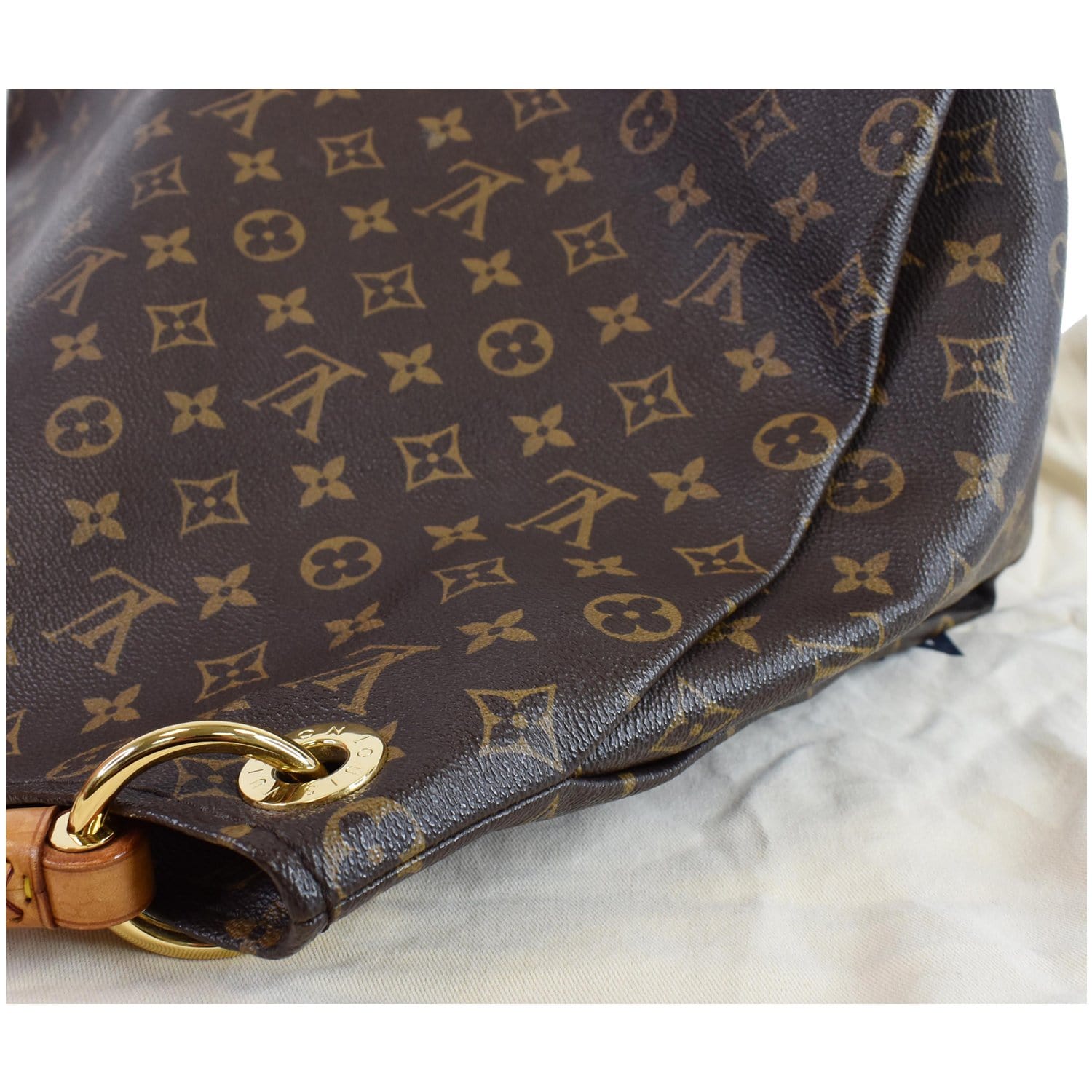 LOUIS VUITTON Artsy MM Monogram Canvas Shoulder Bag Brown