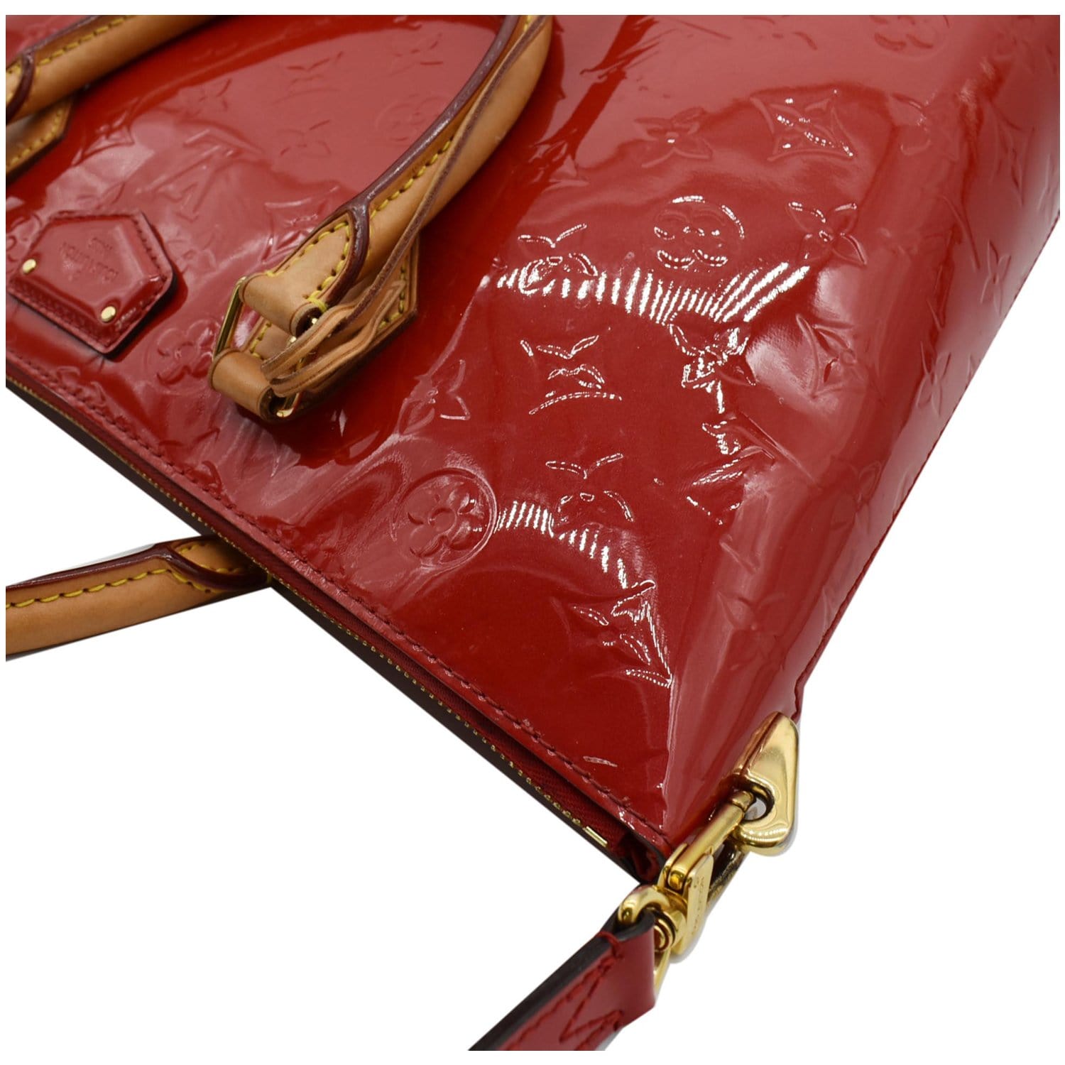 LOUIS VUITTON Montebello MM Monogram Vernis Shoulder Bag Cerise