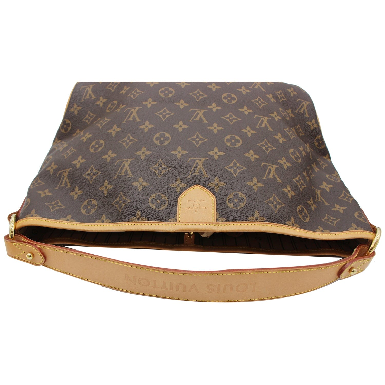 LOUIS VUITTON Delightful PM Monogram Canvas Shoulder Hobo Bag Brown