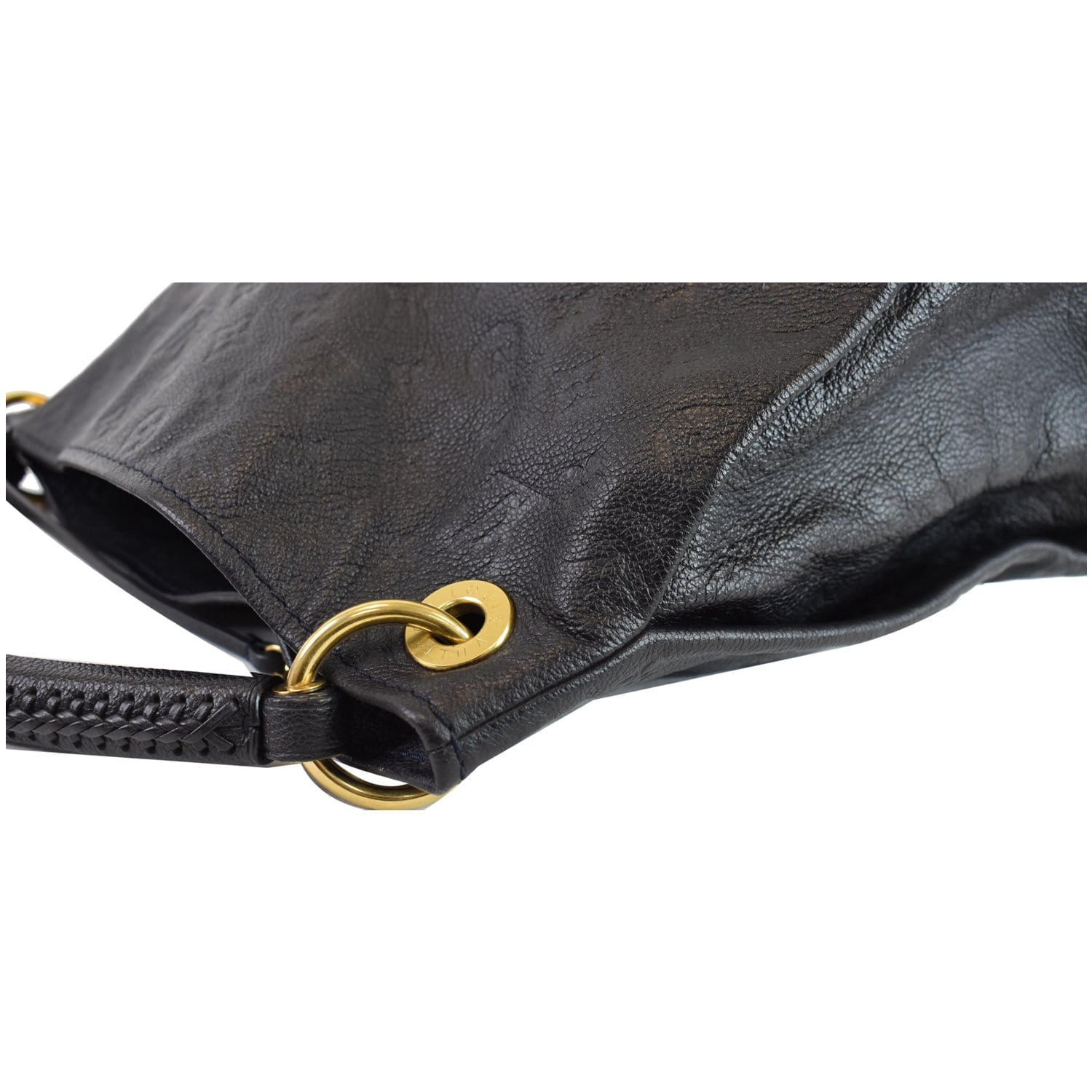LOUIS VUITTON Artsy MM Empreinte Leather Shoulder Bag Navy