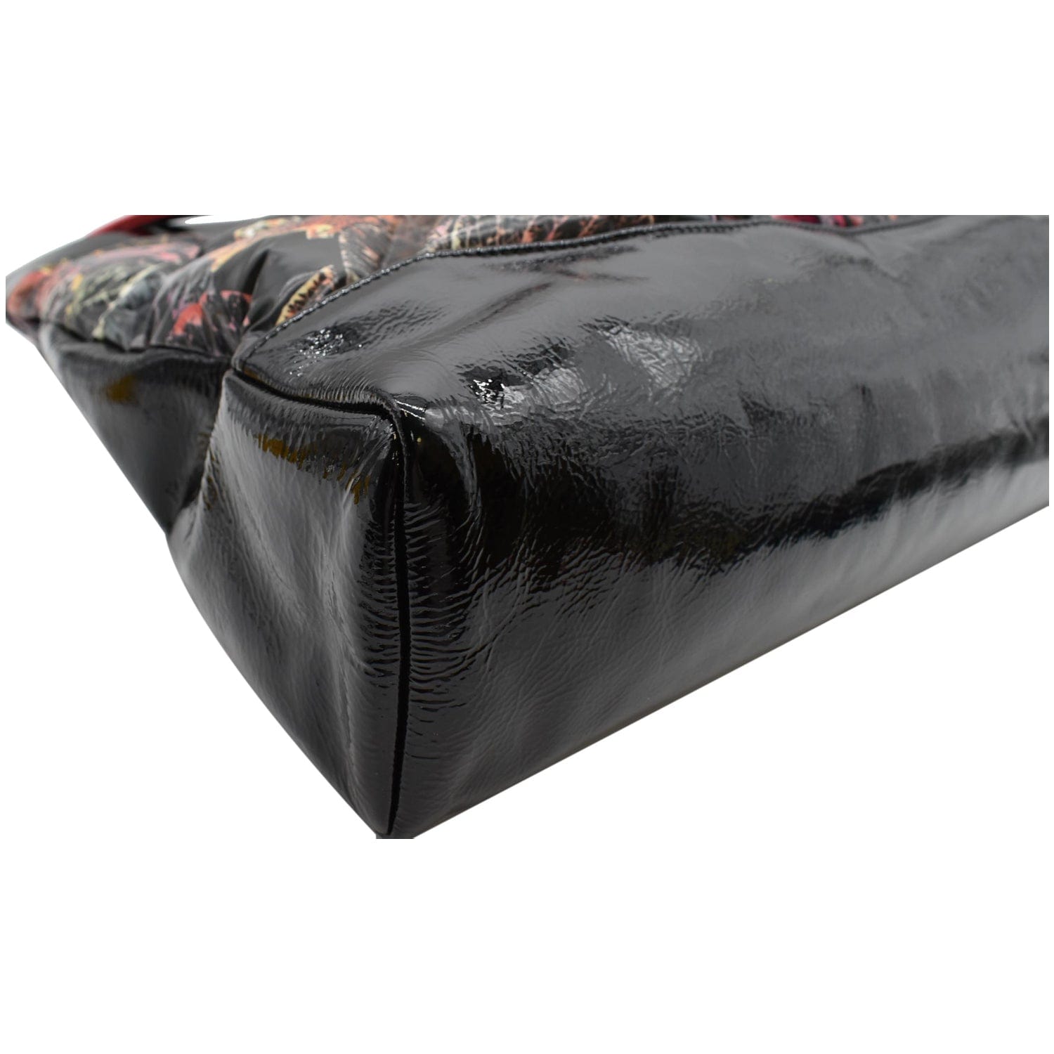 CHANEL 31 Large Leaves Printed Leather Shopping Shoulder Bag Black