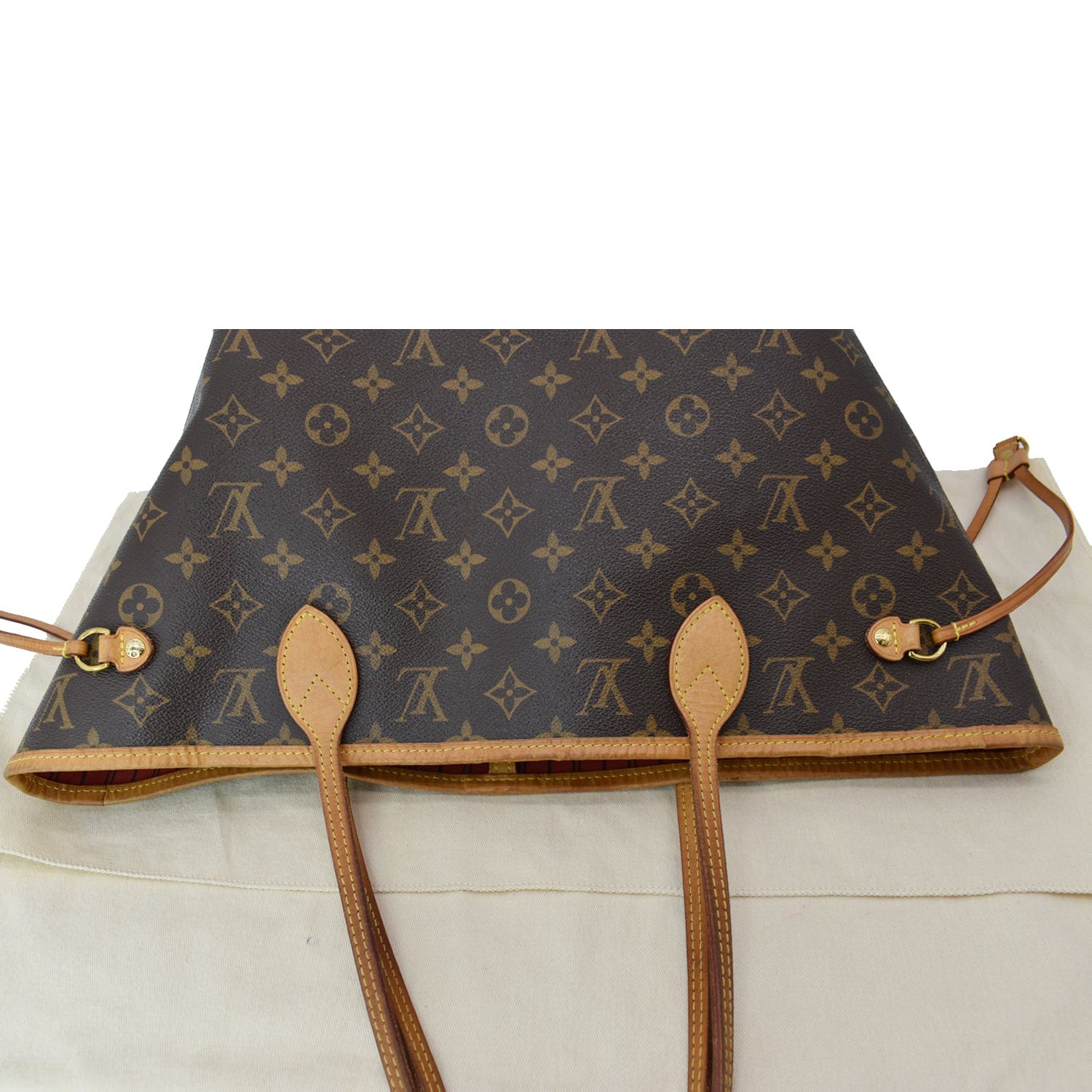 LOUIS VUITTON Neverfull MM Monogram Canvas Shoulder Bag Brown