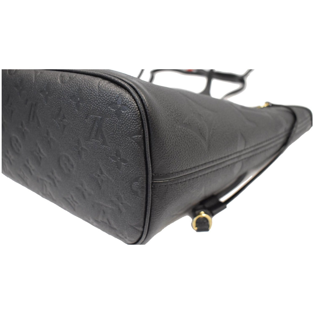 LOUIS VUITTON Neverfull MM Monogram Empreinte Tote Bag Black