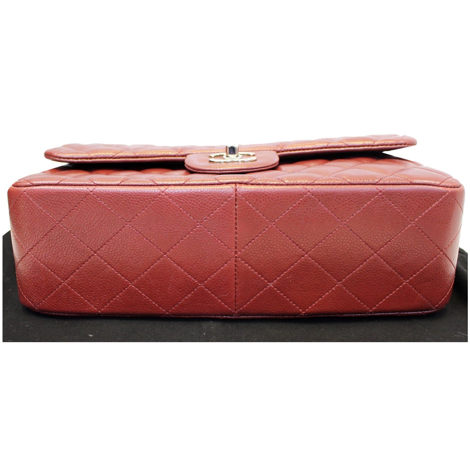 Chanel Jumbo Double Flap Caviar Quilted Shoulder bag Red