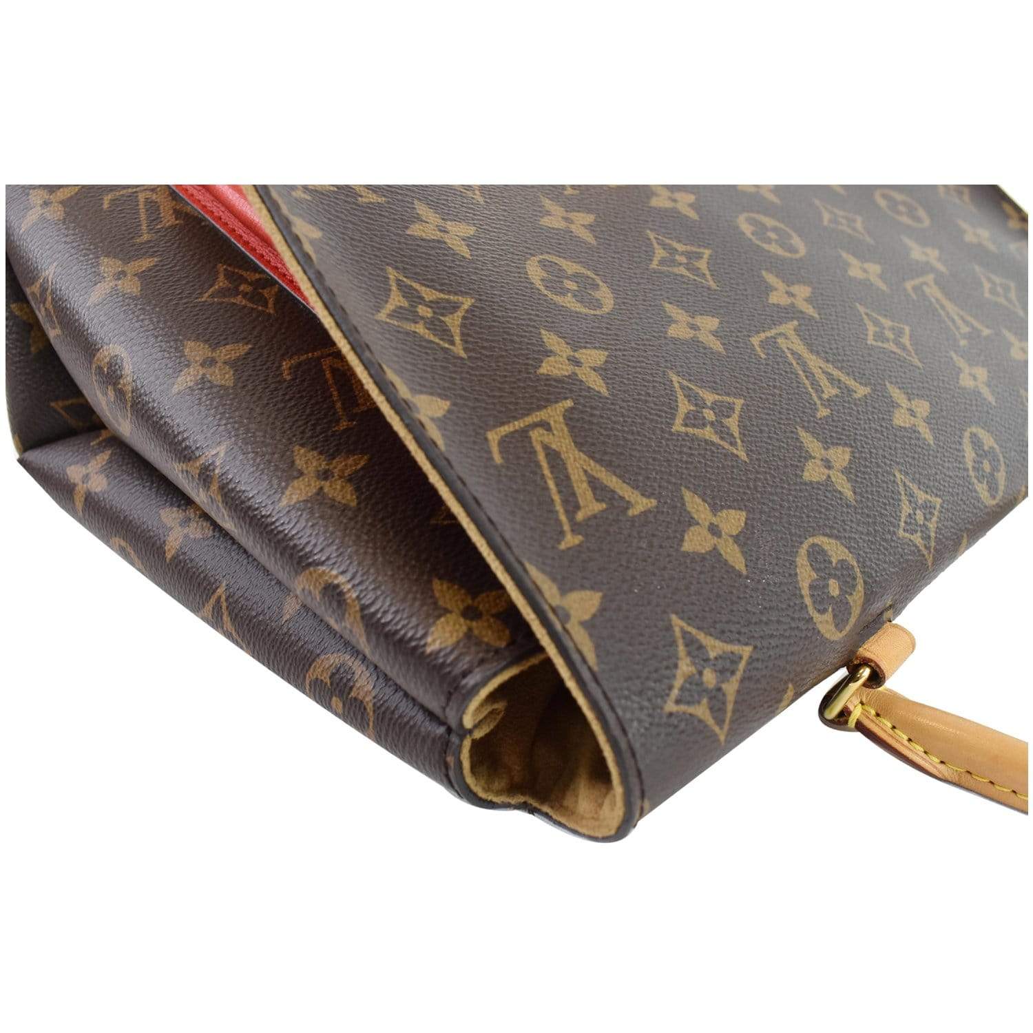 LOUIS VUITTON Marignan Monogram Canvas Shoulder Bag Coquelicot