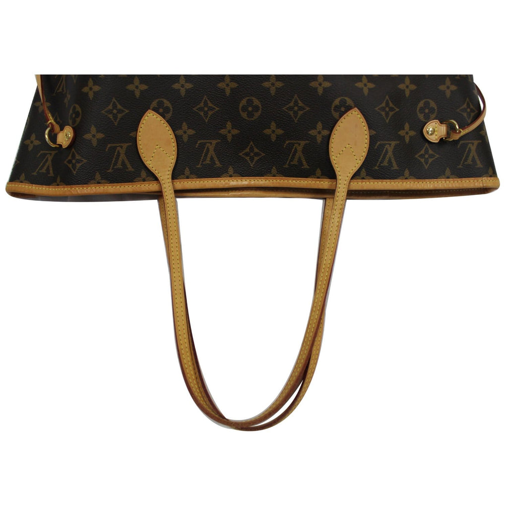LOUIS VUITTON Neverfull MM Monogram Canvas Tote Bag Brown