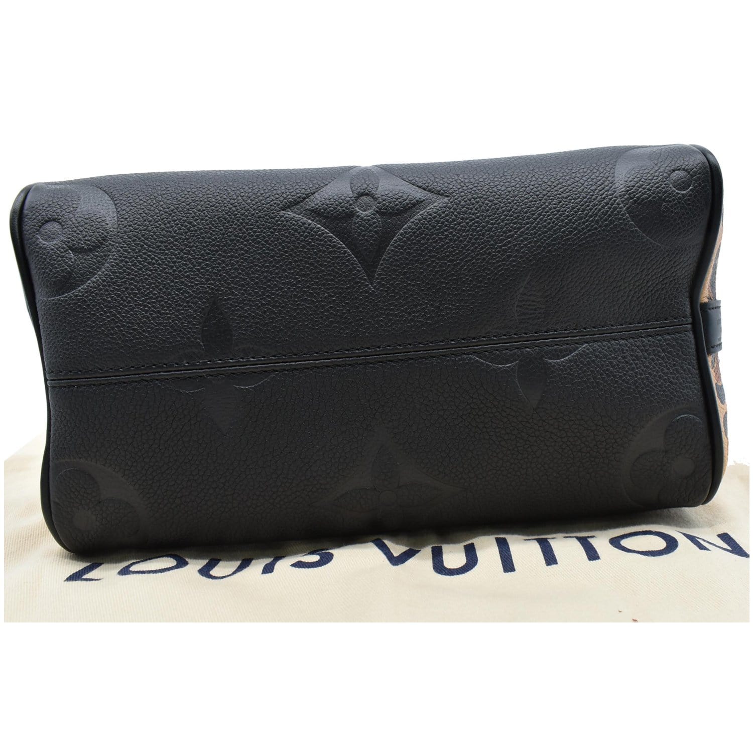LOUIS VUITTON Speedy 25 Wild At Heart Leather Shoulder Bag Black