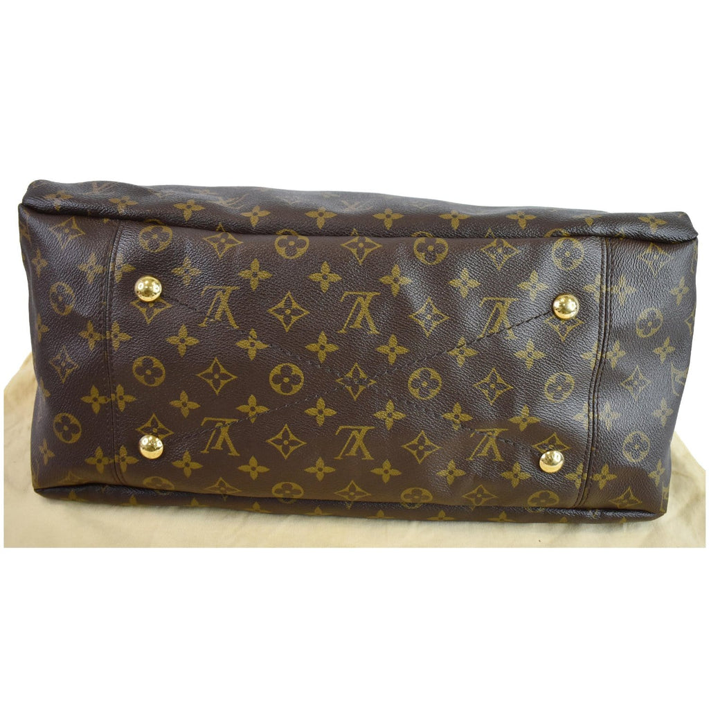 LOUIS VUITTON Artsy MM Monogram Canvas Shoulder Bag Brown