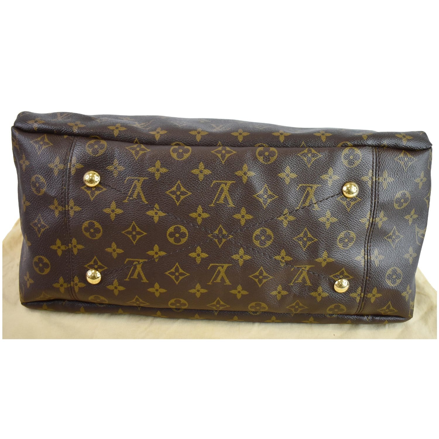 LOUIS VUITTON Artsy MM Monogram Canvas Shoulder Bag Brown