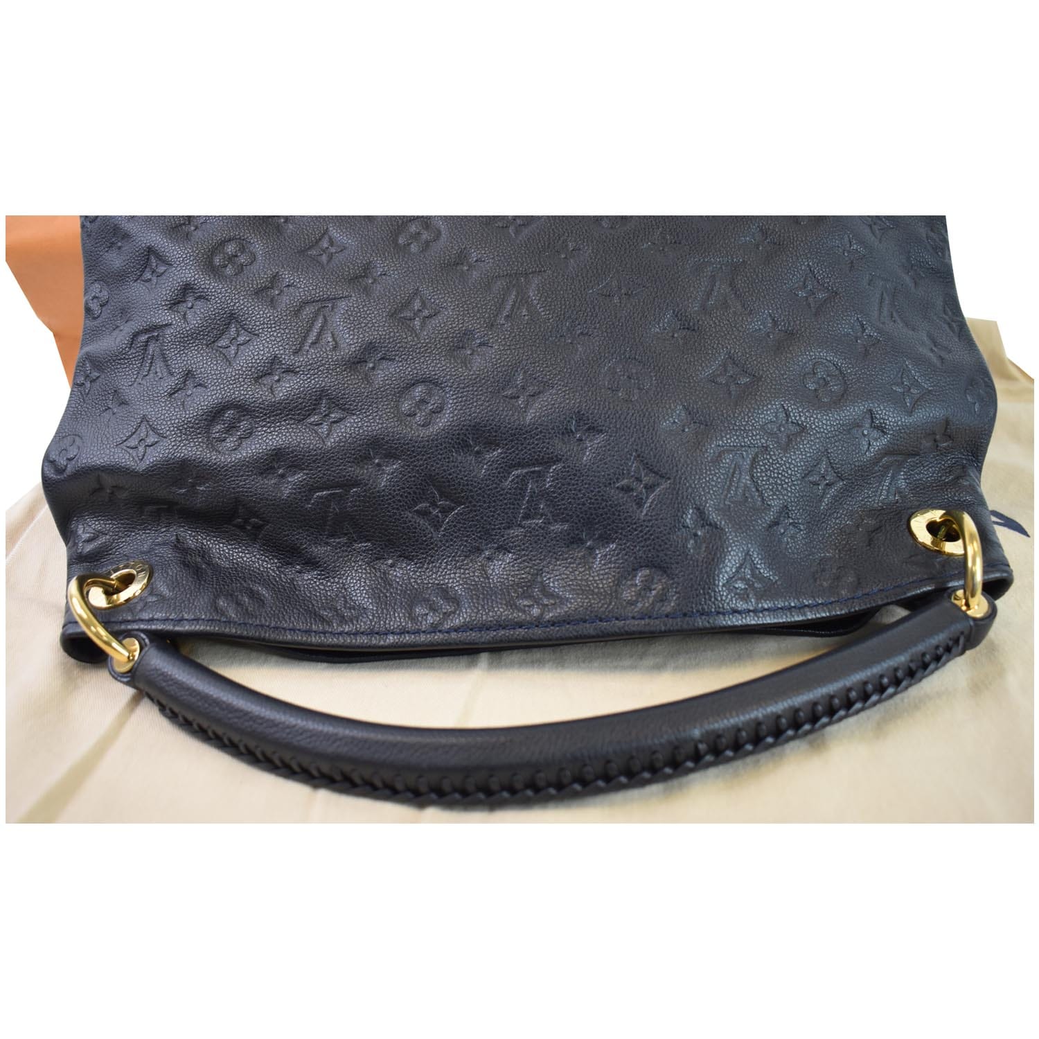 LOUIS VUITTON Artsy MM Empreinte Leather Shoulder Bag Blue