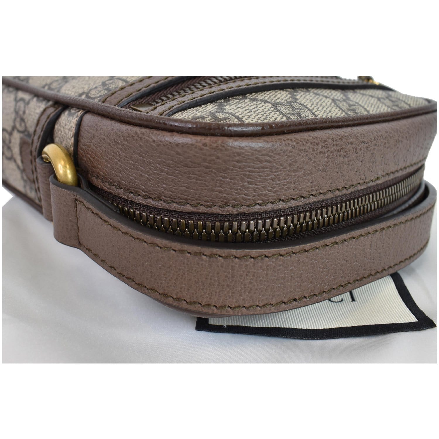 GUCCI Ophidia GG Supreme Canvas Shoulder Bag Beige 598127