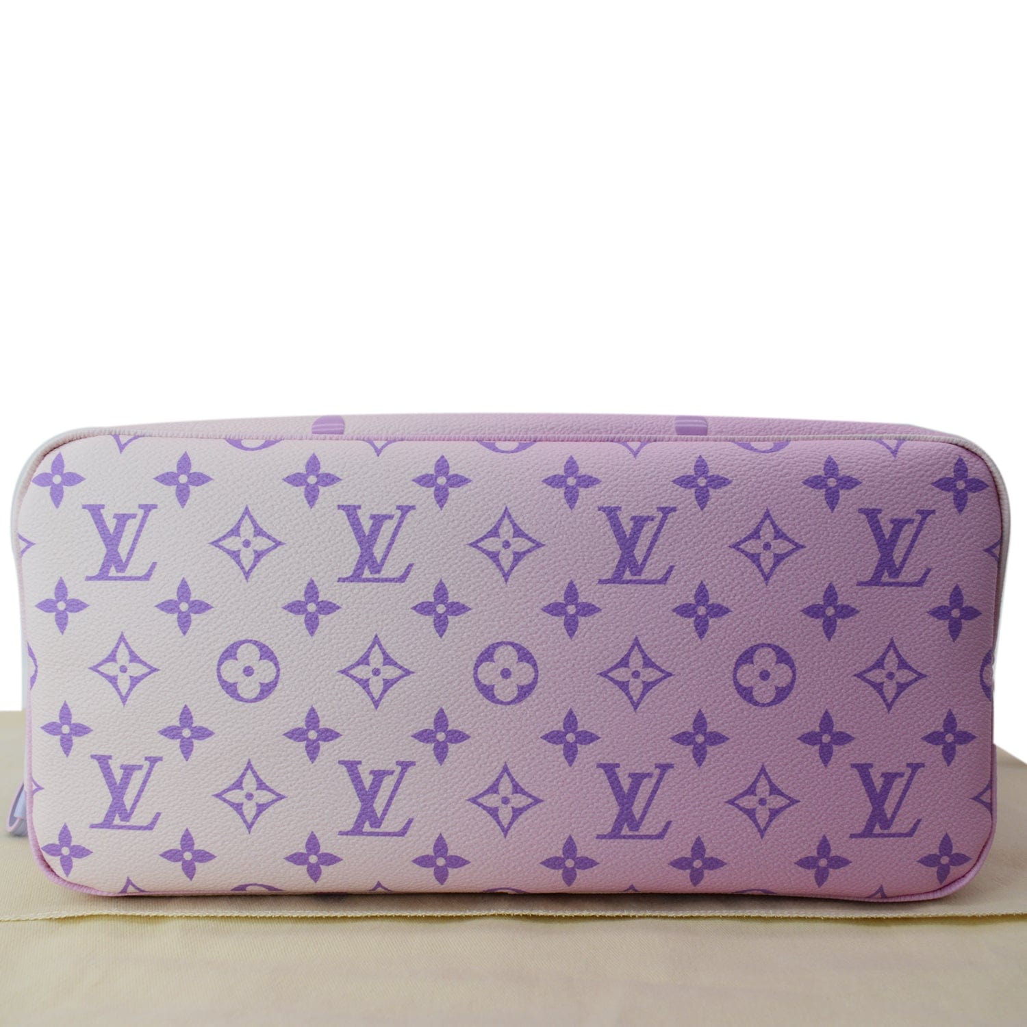 LOUIS VUITTON Neverfull MM Monogram Canvas Tote Bag Sunrise Pastel