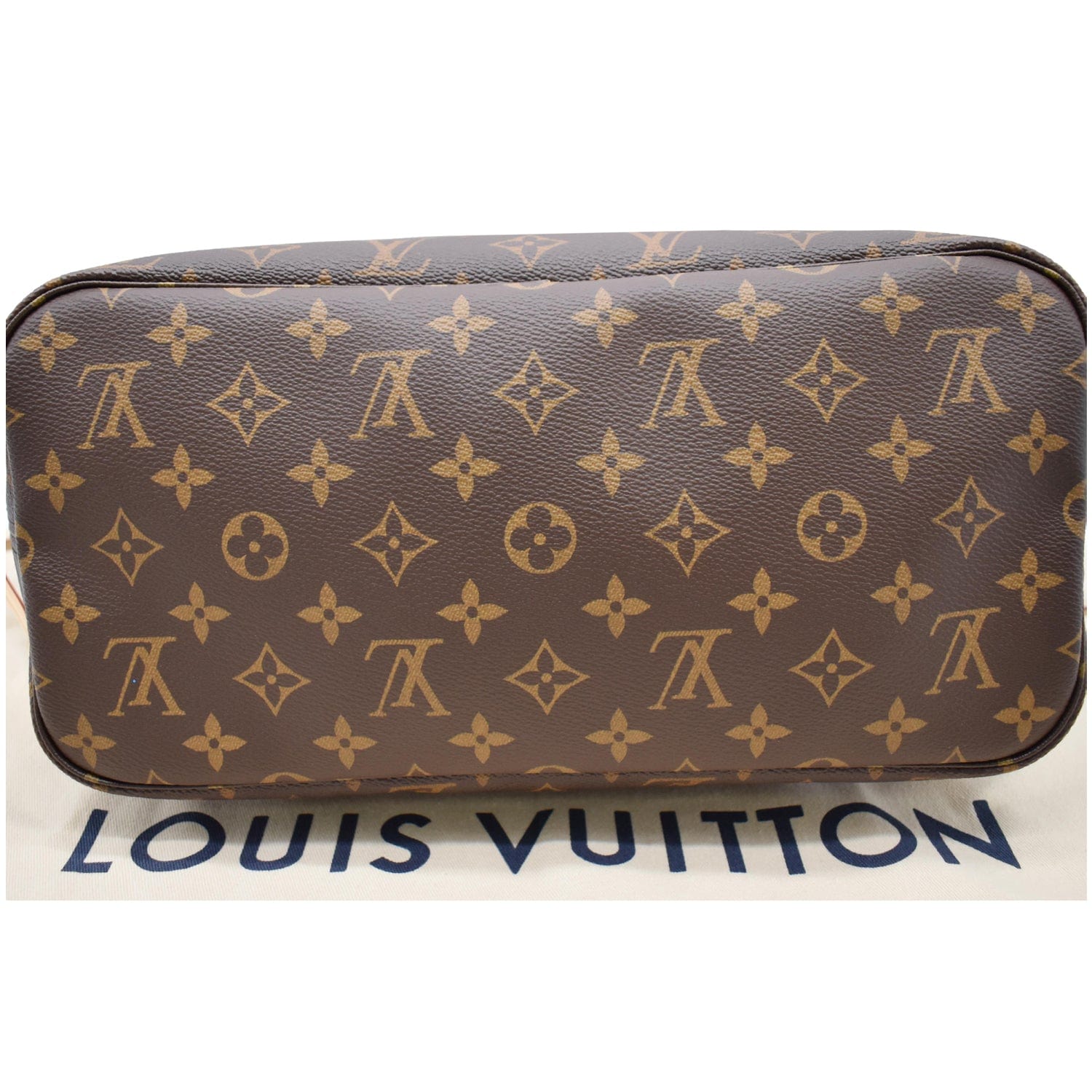 LOUIS VUITTON Neverfull MM Monogram Canvas Tote Bag Brown