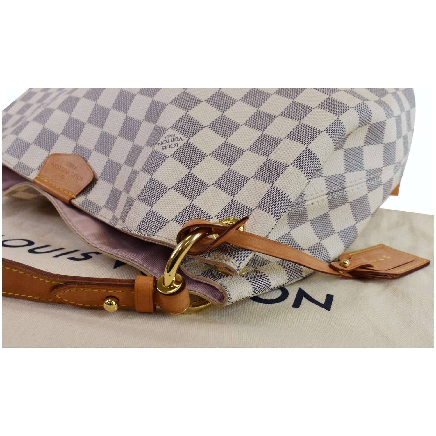 LOUIS VUITTON Graceful PM Damier Azur Shoulder Bag White