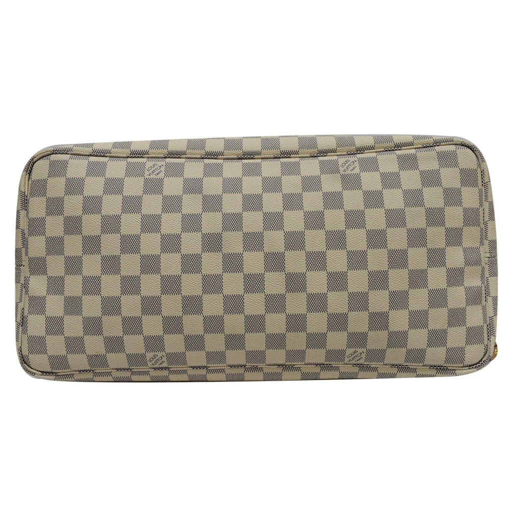 LOUIS VUITTON Neverfull GM Damier Azur Tote Bag Rose Ballerine