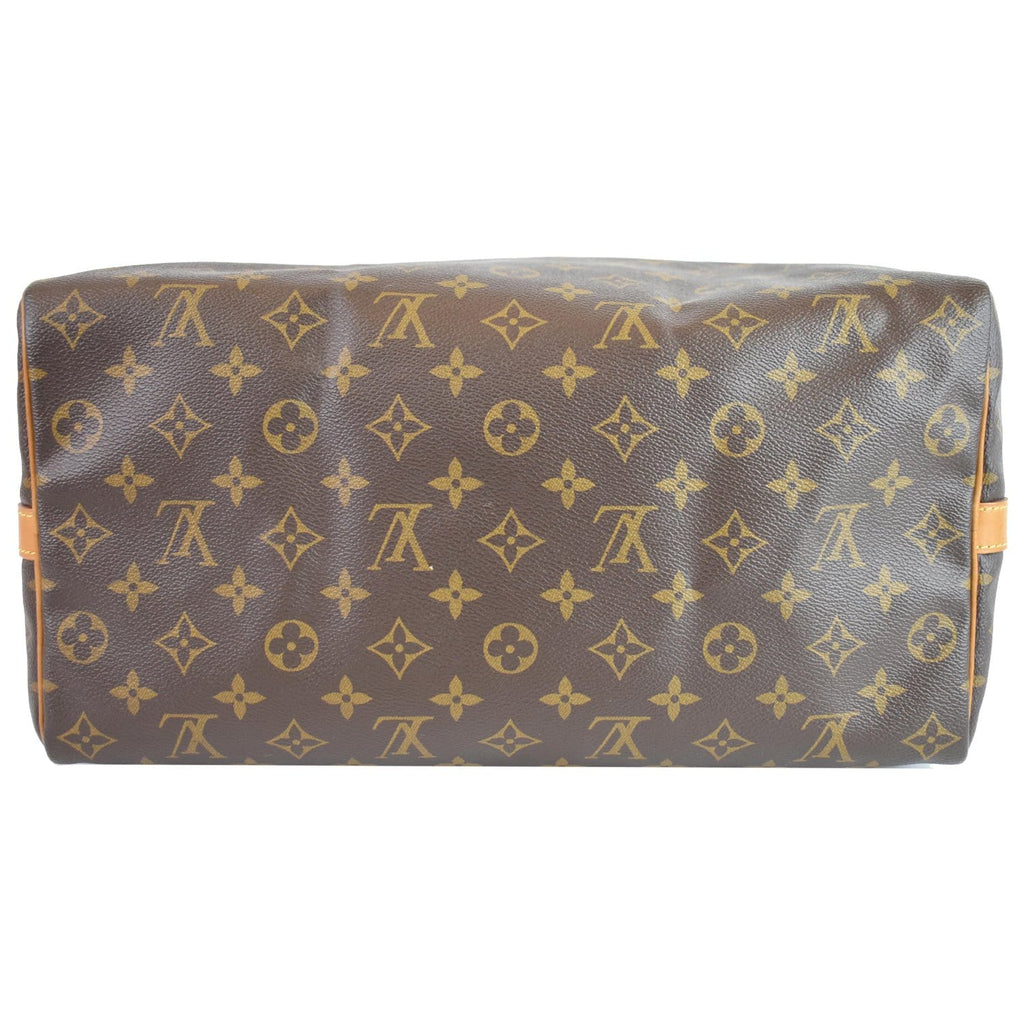LOUIS VUITTON Speedy 35 Bandouliere Monogram Canvas Shoulder Bag Brown