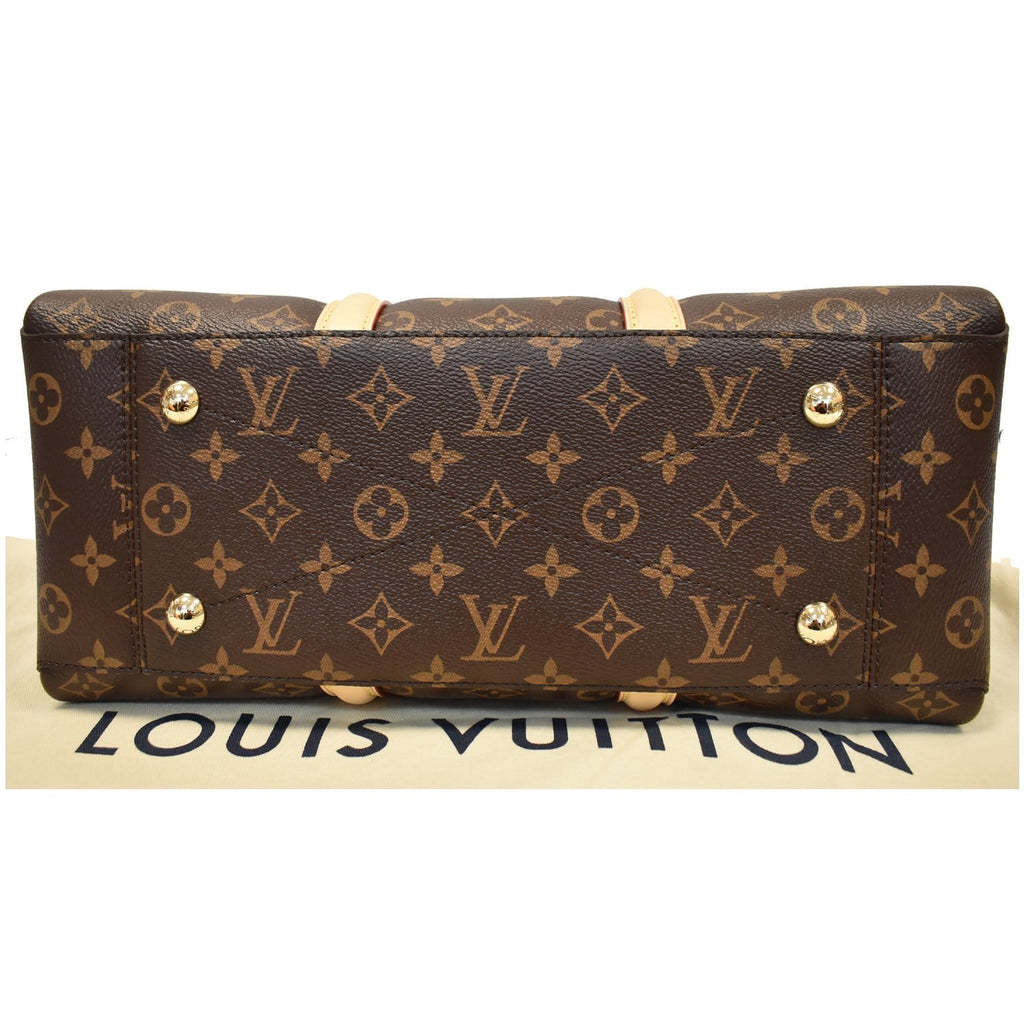 LOUIS VUITTON Soufflot MM Monogram Canvas Shoulder Bag Brown