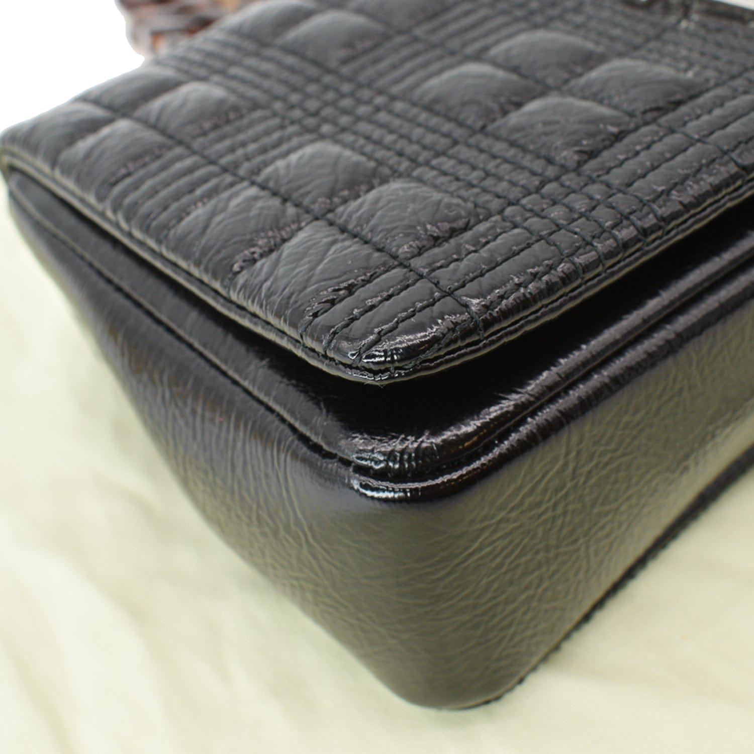 BURBERRY Lola Small Quilted Leather Shoulder Bag Black