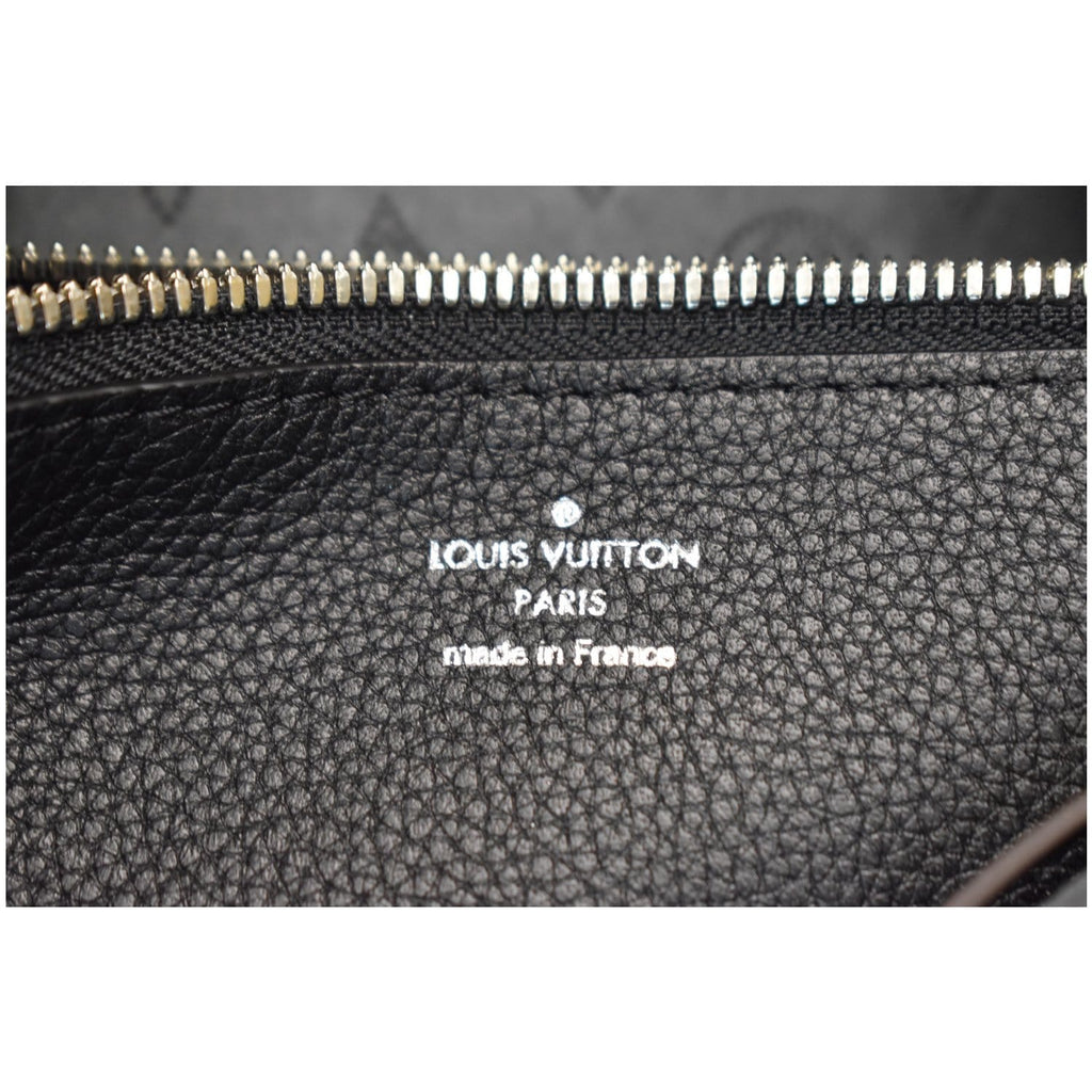 LOUIS VUITTON Muria Mahina Perforated Leather Shoulder Bag Black