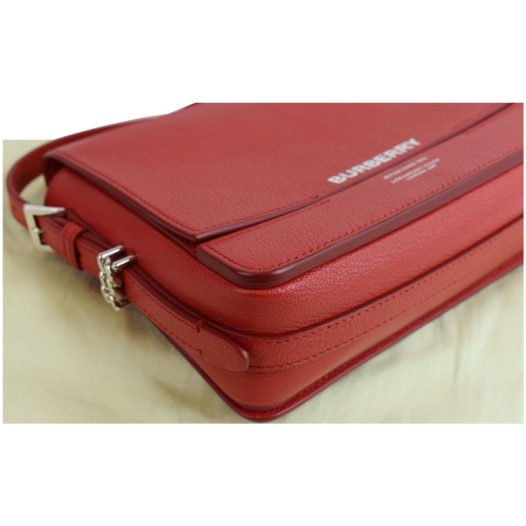 BURBERRY Small Grace Leather Shoulder Bag Red - Final Sale