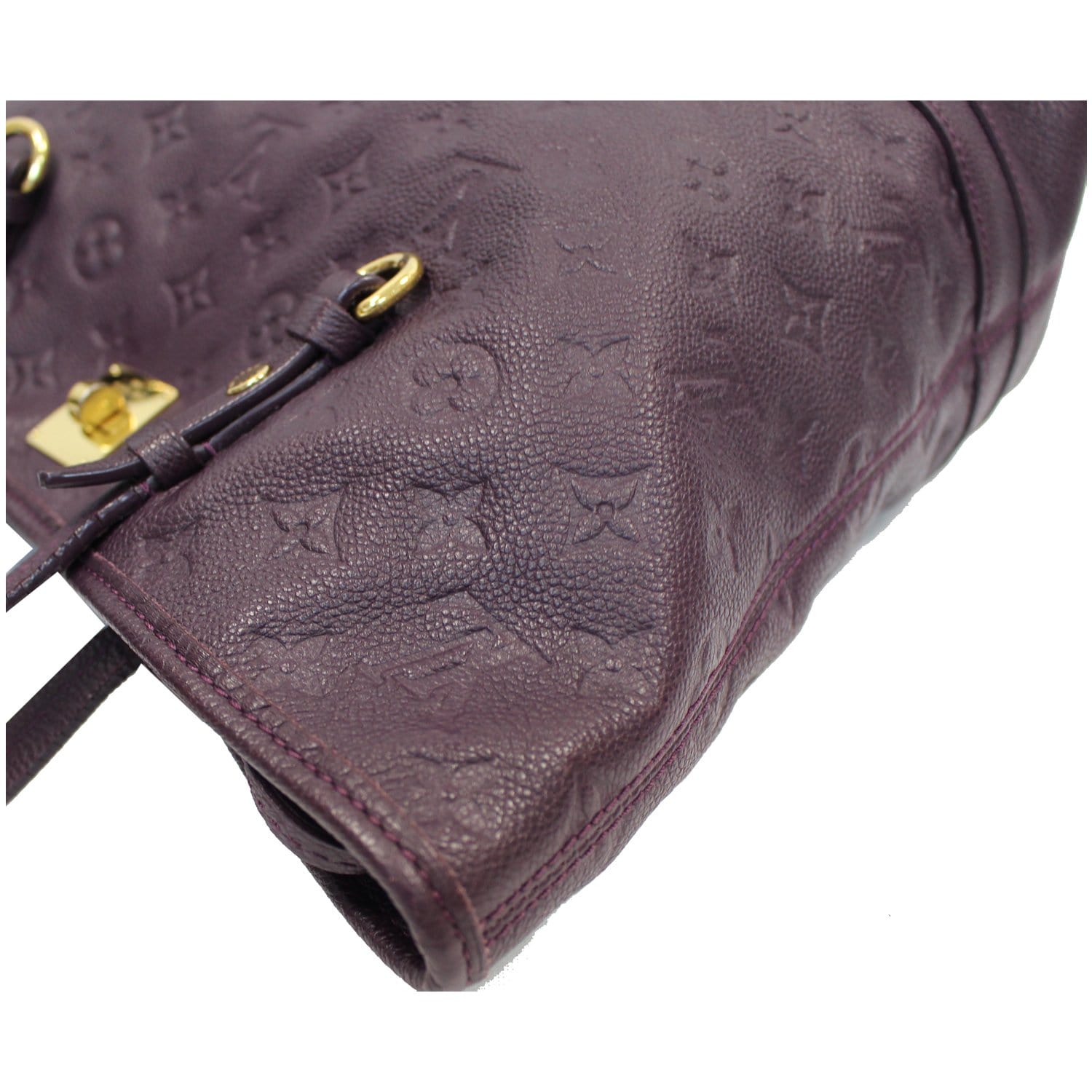 LOUIS VUITTON Citadine PM Monogram Empreinte Leather Shoulder Bag Plum