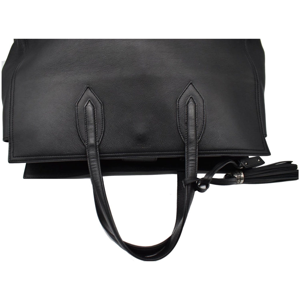 YVES SAINT LAURENT Amber Medium Leather Tote Bag Black