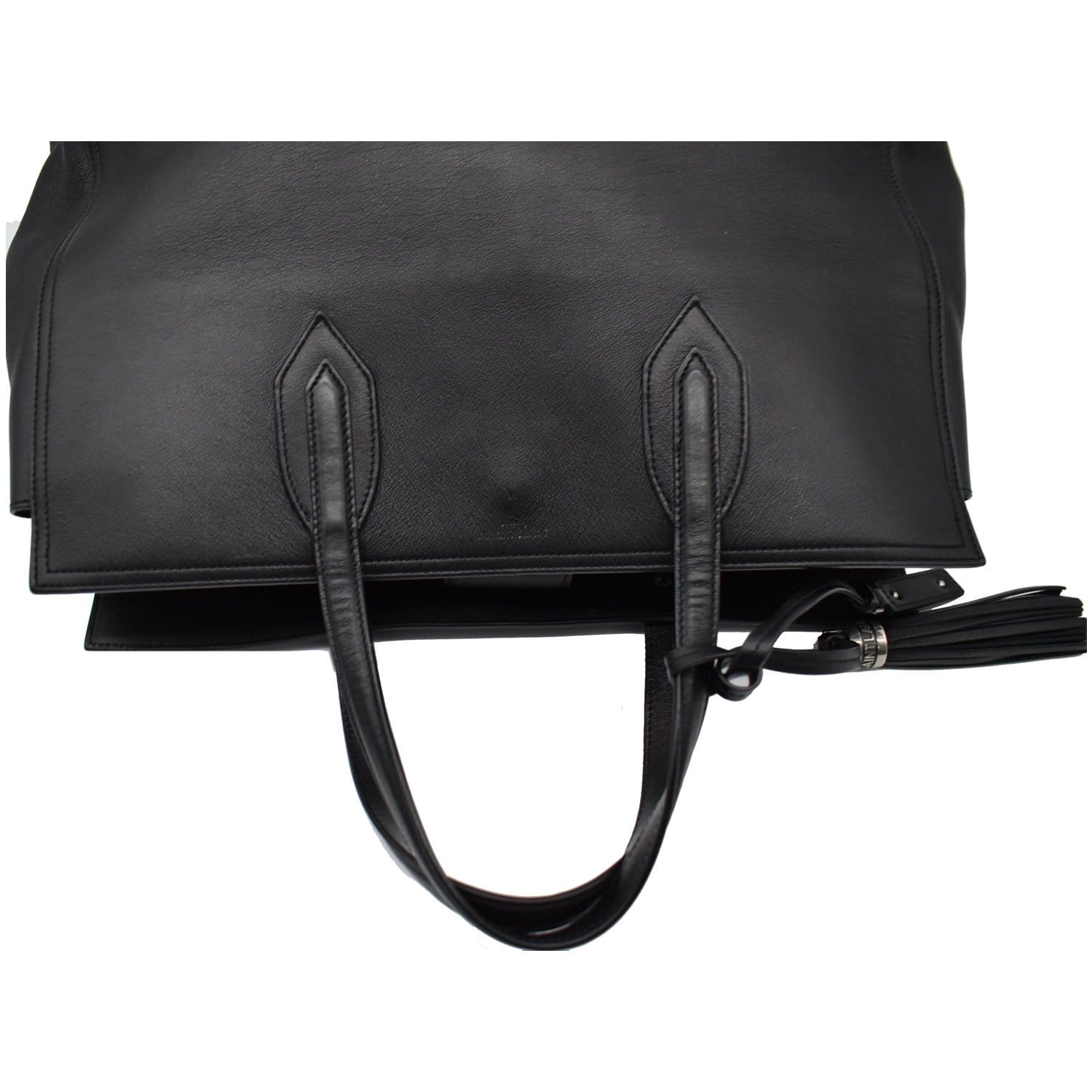 YVES SAINT LAURENT Amber Medium Leather Tote Bag Black