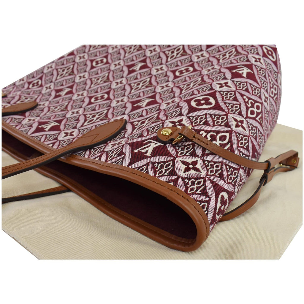 LOUIS VUITTON Neverfull MM Since 1854 Jacquard Shoulder Bag Bordeaux Red